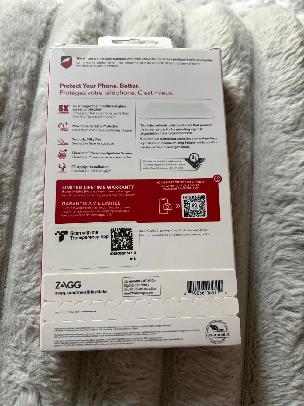 ZAGG Glass Elite Screen Protector for iPhone 14 Pro - White Packaging
